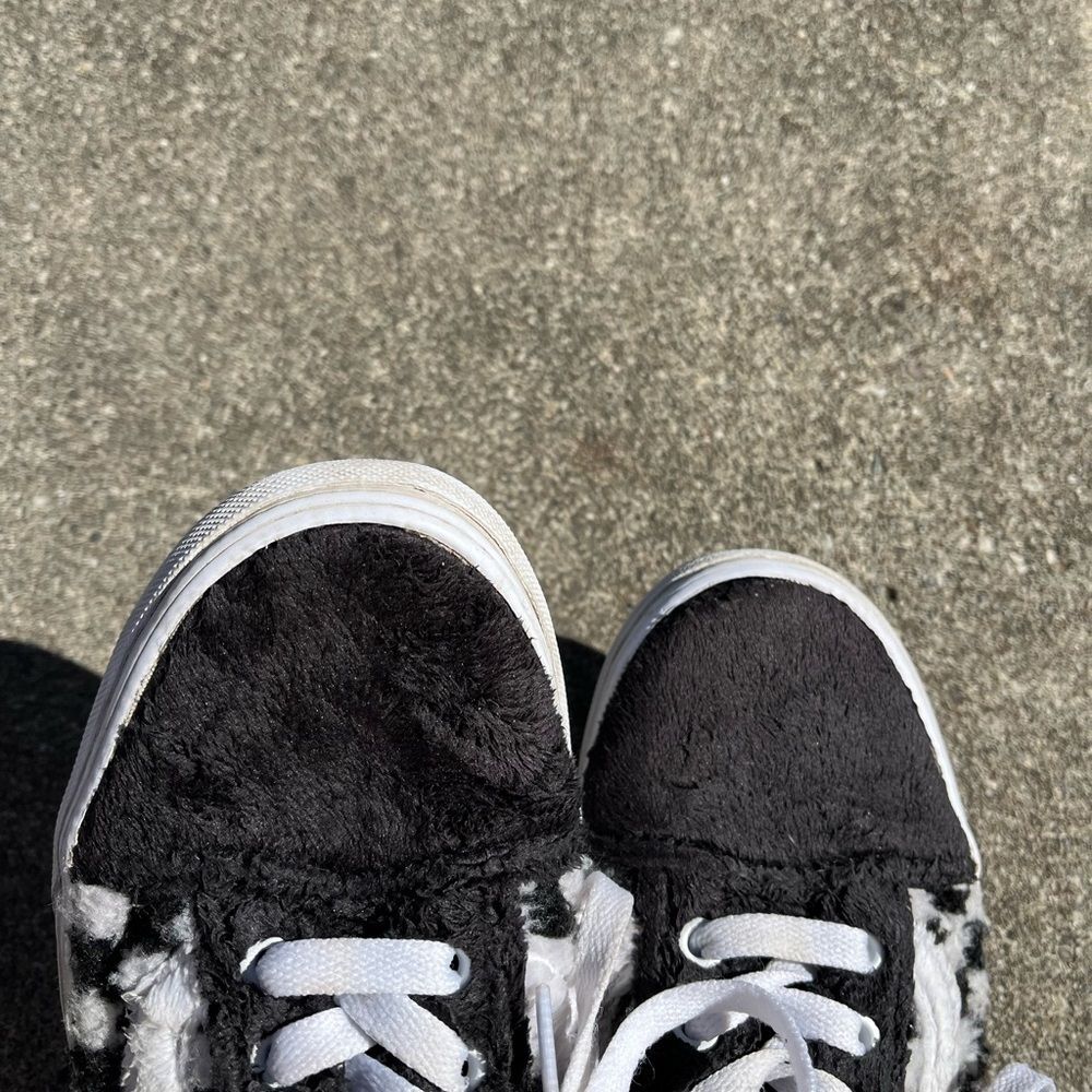 Vans old skool sneakers 6.5 sherpa checkered plaid skate grunge alternative punk - Picture 4 of 6